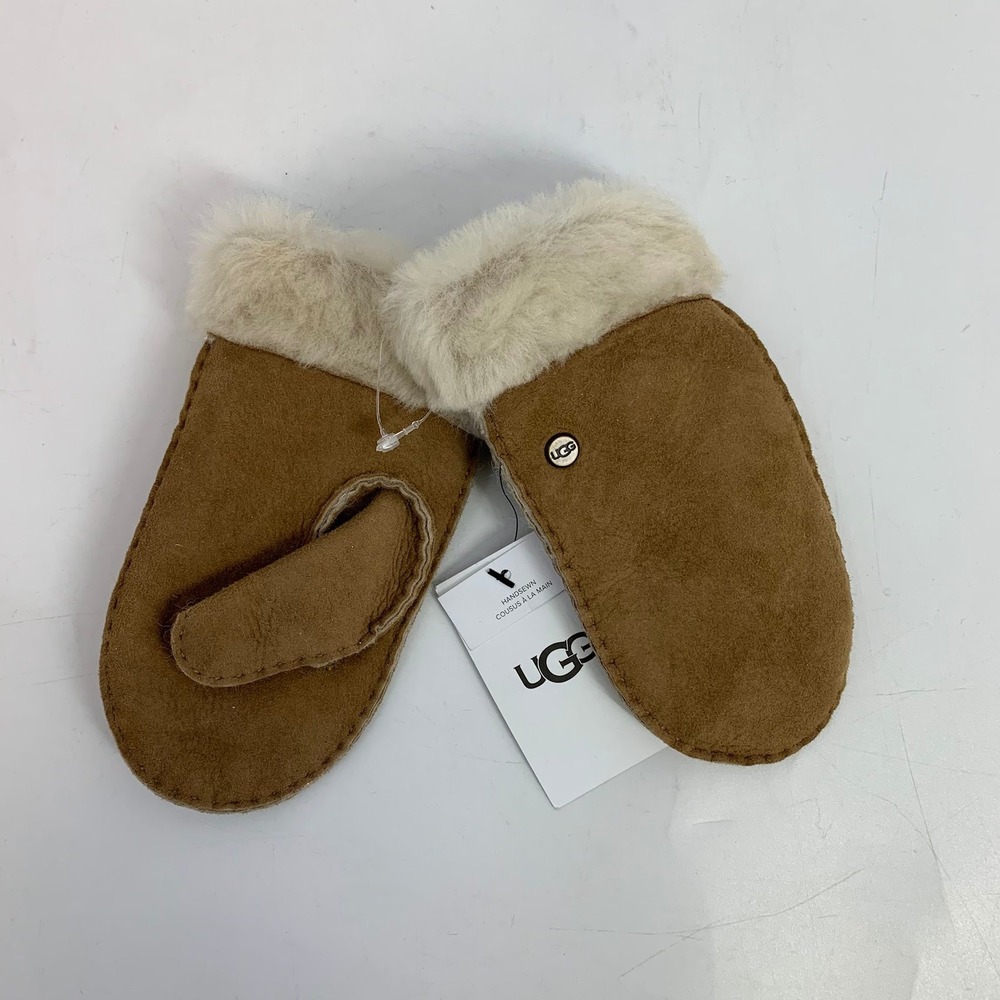 UGG Kids'‎ Chestnut Sheepskin Mittens Handsewn Mitten 4-6 YR Girls New